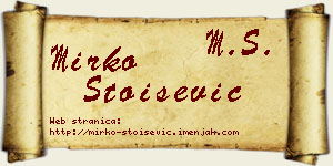 Mirko Stoišević vizit kartica